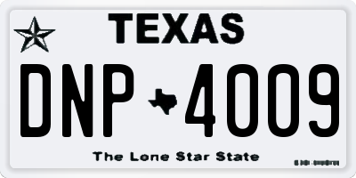 TX license plate DNP4009