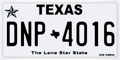 TX license plate DNP4016