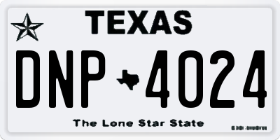 TX license plate DNP4024