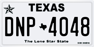TX license plate DNP4048