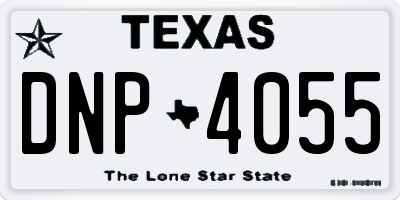 TX license plate DNP4055