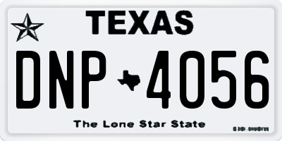 TX license plate DNP4056