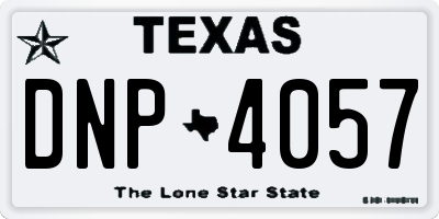 TX license plate DNP4057