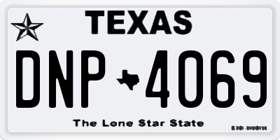 TX license plate DNP4069
