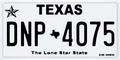 TX license plate DNP4075