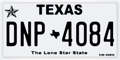 TX license plate DNP4084