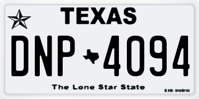 TX license plate DNP4094