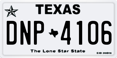 TX license plate DNP4106