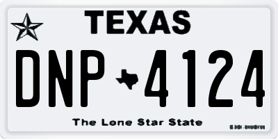 TX license plate DNP4124