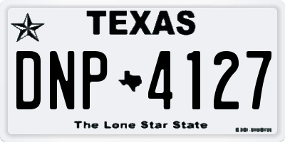TX license plate DNP4127