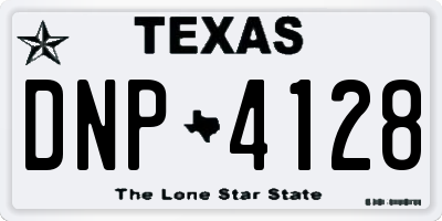 TX license plate DNP4128