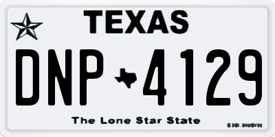 TX license plate DNP4129