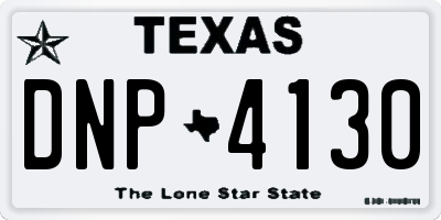 TX license plate DNP4130