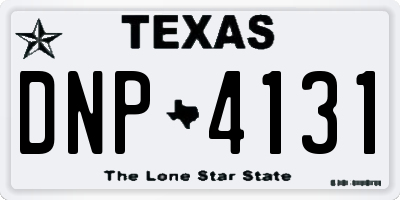 TX license plate DNP4131