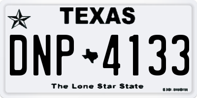 TX license plate DNP4133