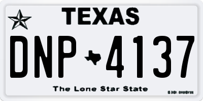 TX license plate DNP4137