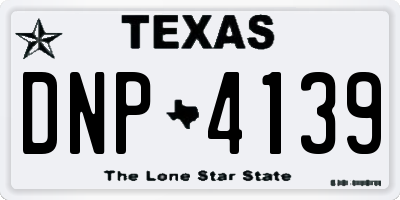 TX license plate DNP4139