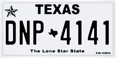 TX license plate DNP4141