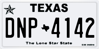 TX license plate DNP4142