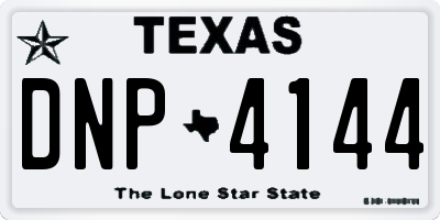 TX license plate DNP4144