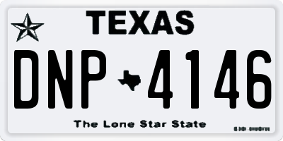 TX license plate DNP4146