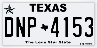 TX license plate DNP4153