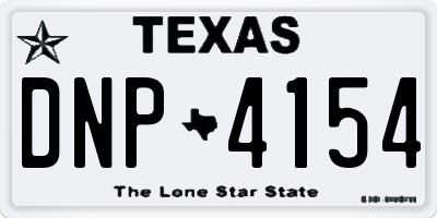 TX license plate DNP4154