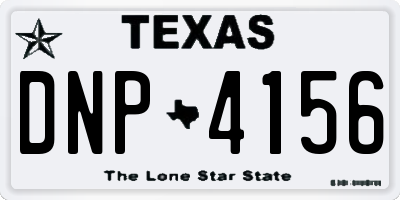 TX license plate DNP4156