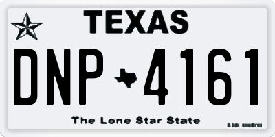 TX license plate DNP4161