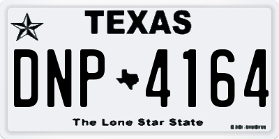TX license plate DNP4164