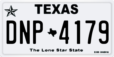 TX license plate DNP4179
