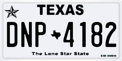 TX license plate DNP4182
