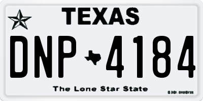 TX license plate DNP4184
