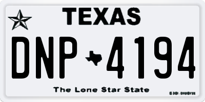 TX license plate DNP4194