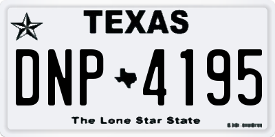 TX license plate DNP4195