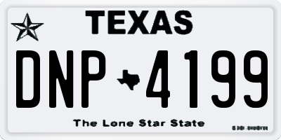 TX license plate DNP4199