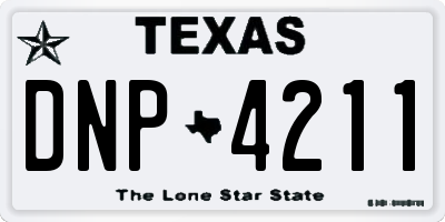 TX license plate DNP4211