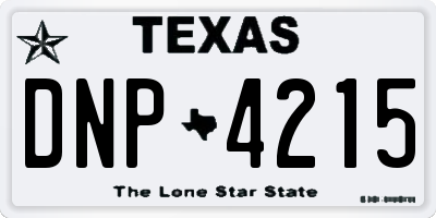 TX license plate DNP4215