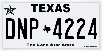 TX license plate DNP4224