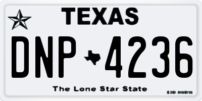 TX license plate DNP4236