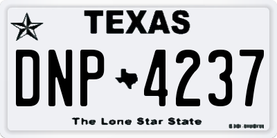 TX license plate DNP4237