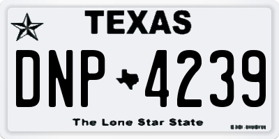 TX license plate DNP4239