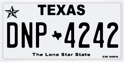 TX license plate DNP4242