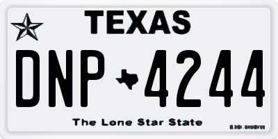 TX license plate DNP4244