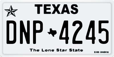 TX license plate DNP4245