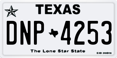 TX license plate DNP4253