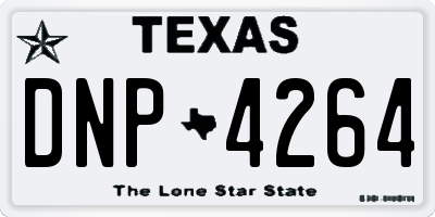 TX license plate DNP4264