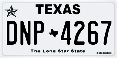 TX license plate DNP4267