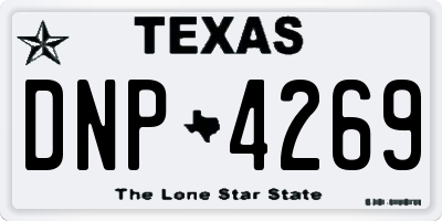 TX license plate DNP4269