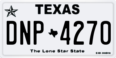 TX license plate DNP4270
